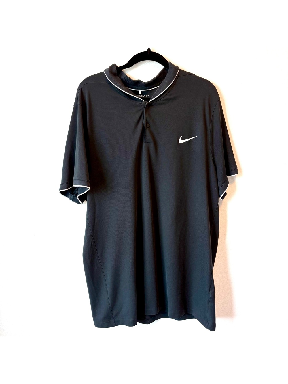 Nike Golf Polo Shirt Men’s XL Black Performance Modern Fit Short Sleeve